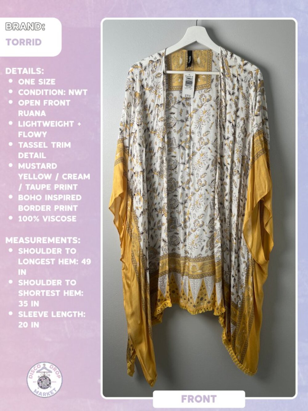 Golden Hour Ruana | Torrid One Size Fits All NWT